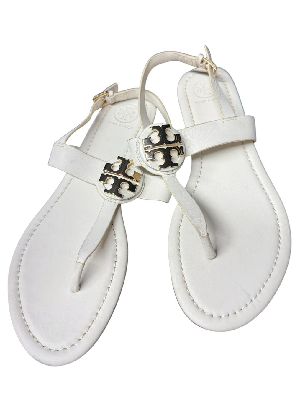 Tory Burch,  Leather Hold Medallion Sandals